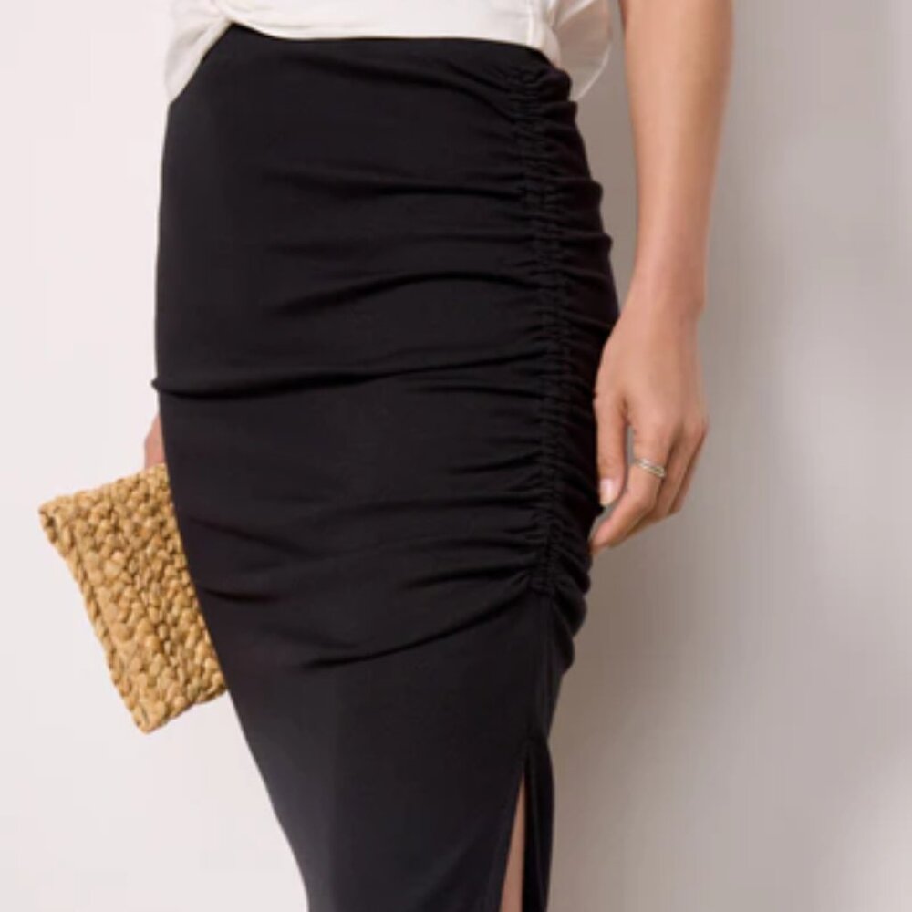 Michael Stars Marnie Skirt Classic Black Pencil Skirt - Picture 2 of 9